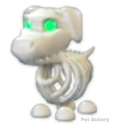 Halloween White Skeleton Dog Adopt Me pet
